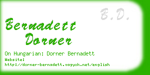 bernadett dorner business card